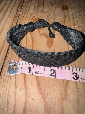 Vintage Black Braided Leather Bracelet